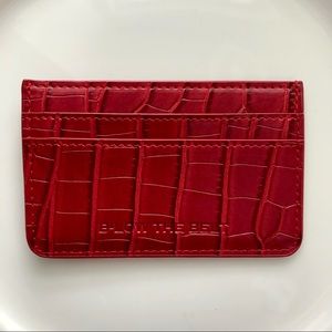 B-Low The Belt Red Croc Card Holder